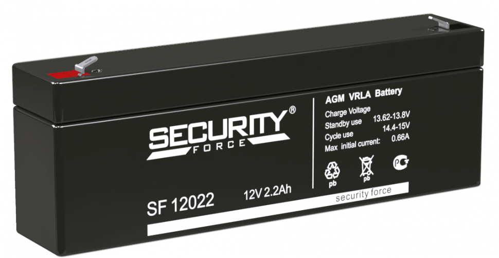 Аккумулятор/батарейка для ИБП (UPS) Security Force SF 12022 (12 вольт-2.2 ач)