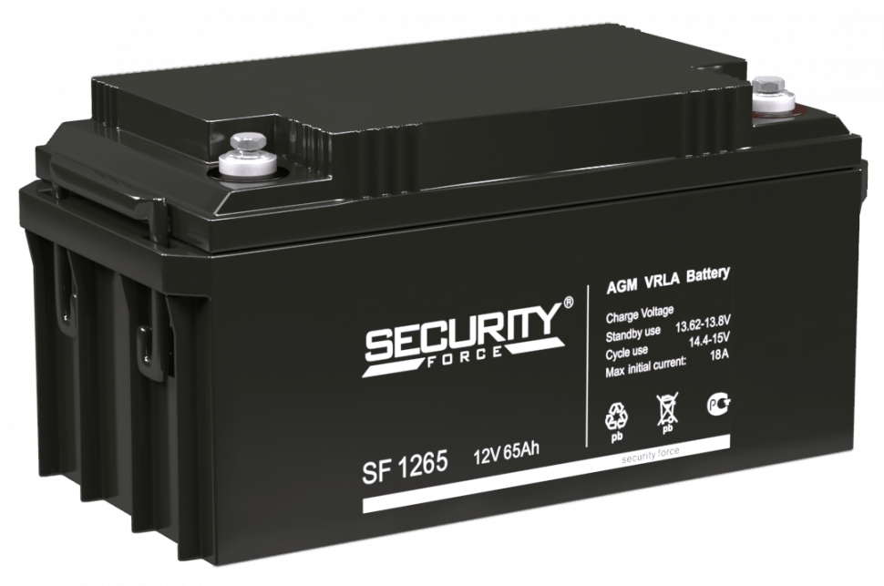 Аккумулятор/батарейка для ИБП (UPS) Security Force SF 1265 (12 вольт-65 ач)