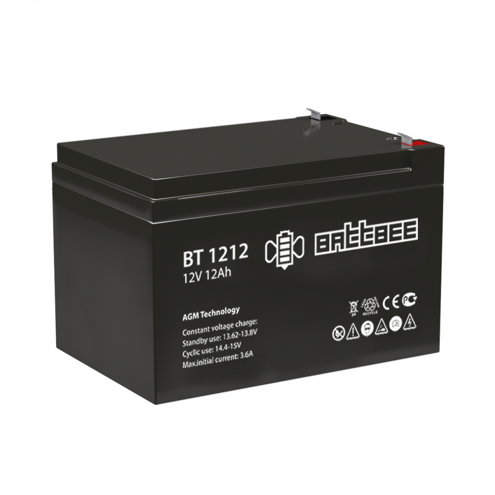 Аккумулятор/батарейка для ИБП (UPS) - BATBEE BT 1212 (12 вольт-12 ач)