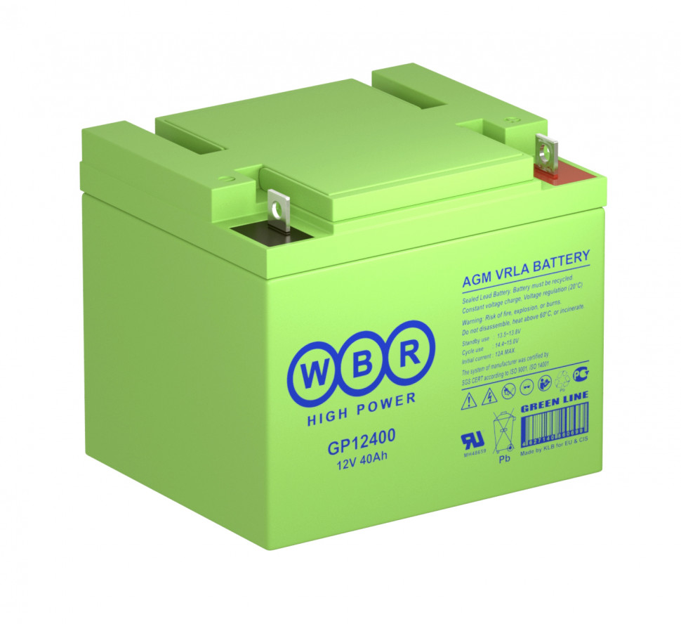 Аккумулятор/батарейка для ИБП (UPS) - WBR GP12400 ( 12 вольт 40 ач)