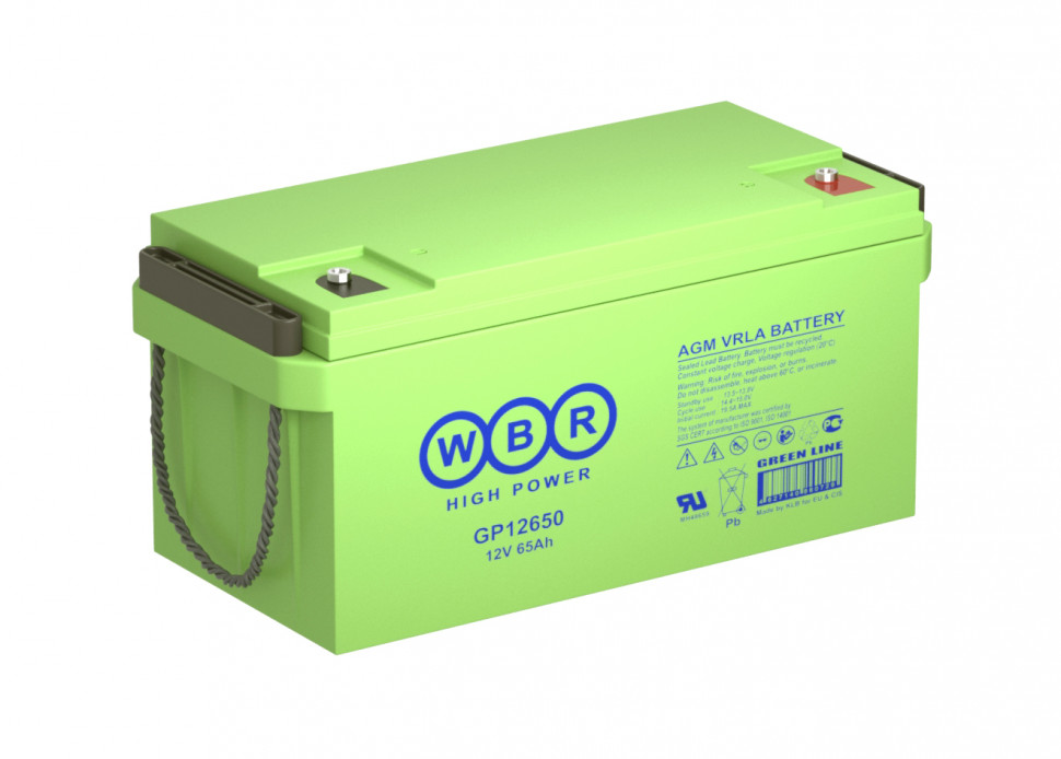 Аккумулятор/батарейка для ИБП (UPS) - WBR GP12650 (12 вольт 65 ач)