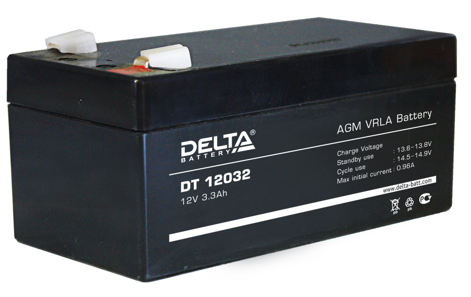 Аккумулятор/батарейка для ИБП (UPS) Delta DT 12032 (12 вольт 3.2 ач) 1