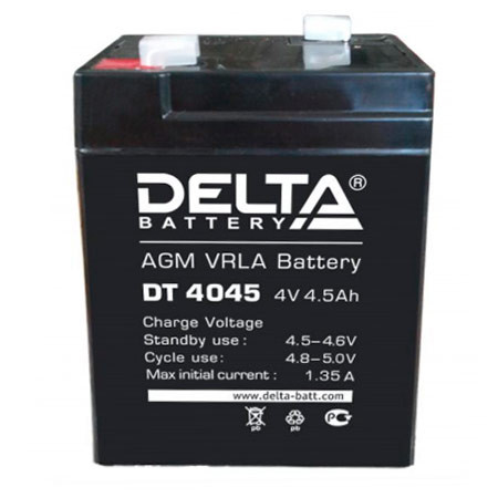 Аккумулятор/батарейка для ИБП (UPS) DELTA DT 4045 (4 вольт 4.5 ач)