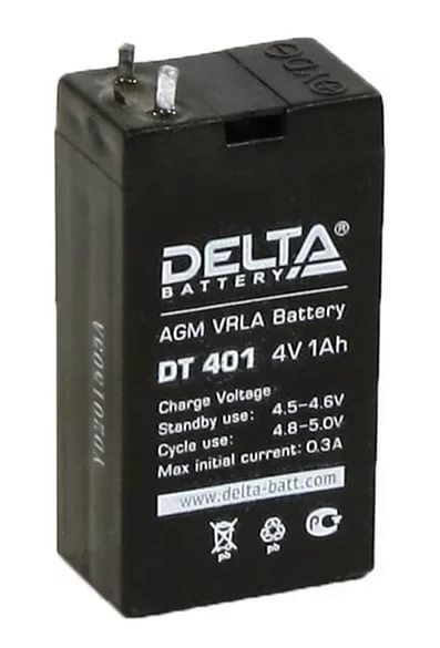 Аккумулятор/батарейка для ИБП (UPS) DELTA DT 401 (4 вольт 1 ач)