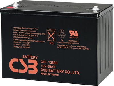 Аккумулятор/батарейка для ИБП (UPS) - CSB GPL 12880 (12 вольт 88 ач)