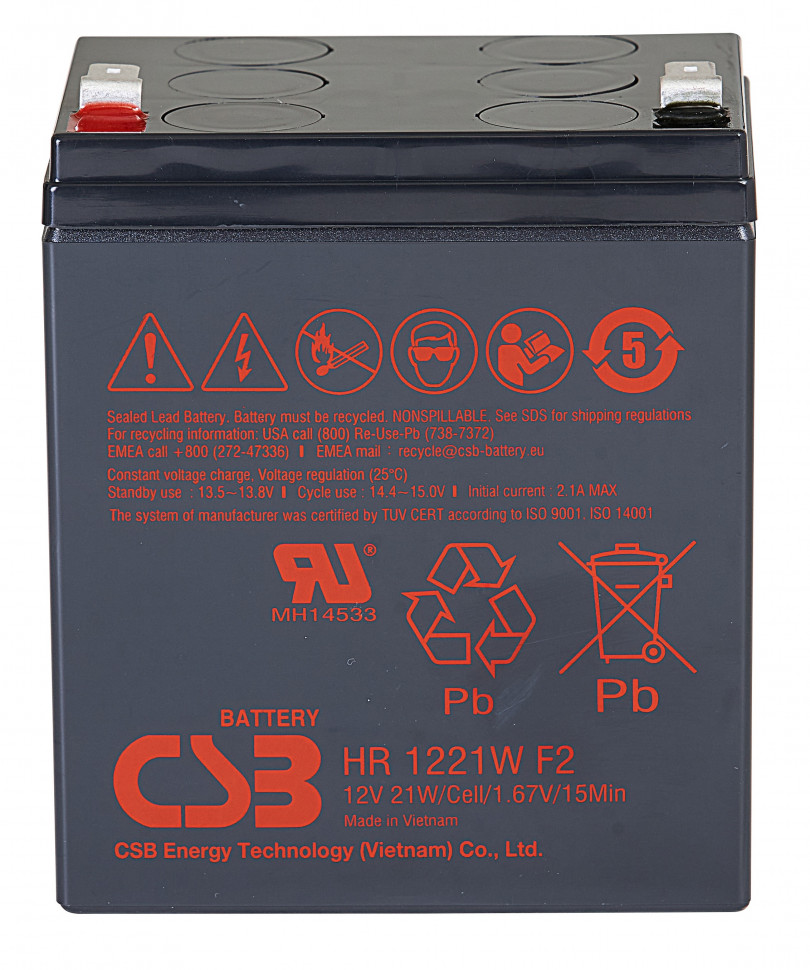 Аккумулятор/батарейка для ИБП (UPS) - CSB HR 1221W (12 вольт 5 ач)