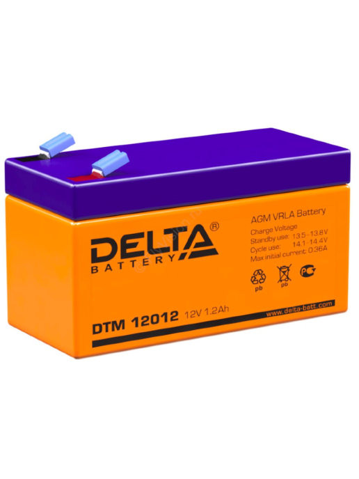 Аккумулятор/батарейка для ИБП (UPS) DELTA DTM 12012 (12 в-1.2 ач) 