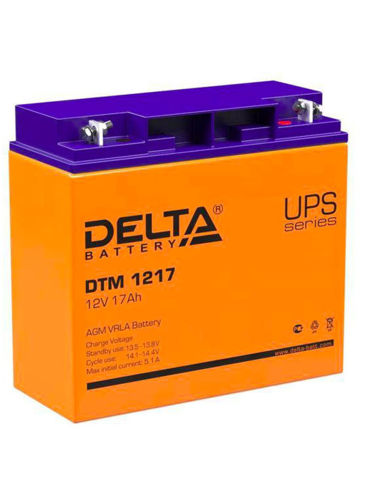 Аккумулятор/батарейка для ИБП (UPS) DELTA DTM 1217 (12 в-17 ач)