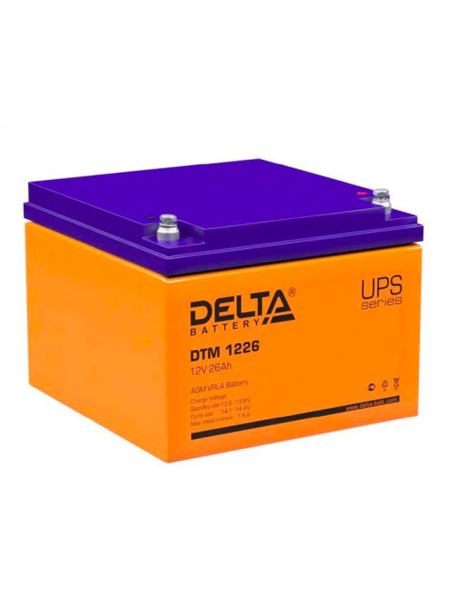 Аккумулятор/батарейка для ИБП (UPS) DELTA DTM 1226 (12 в-26 ач)