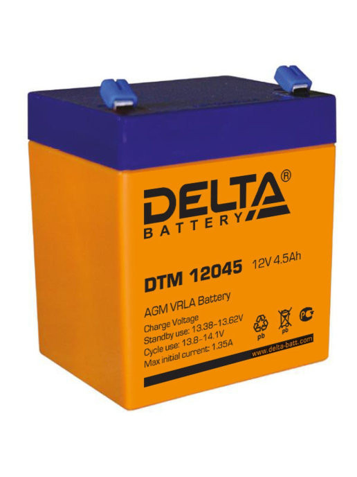 Аккумулятор/батарейка для ИБП (UPS) ИБП DELTA DTM 12045 (12 в-4.5 ач)
